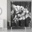 Grayscale Florals 71x74 Shower Curtain