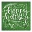 Green Happy Holidays 16x16 Canvas Wall Art 