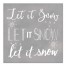 Let It Snow 16x16 Canvas Wall Art 