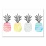 Watercolor Pineapples 18x12 Outdoor Canvas Wall Art