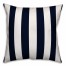 All Aboard Navy Stripes 18x18 Faux Suede Throw Pillow