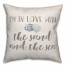 Coastal Beach Love 18x18 Faux Suede Throw Pillow