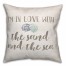 Coastal Beach Love 18x18 Faux Suede Throw Pillow