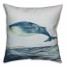 Watercolor Whale 18x18 Faux Suede Coastal Throw Pillow
