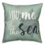 Seaside Sentiments 18x18 Faux Suede Throw Pillow