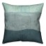 Blue Ombre Coastal Stripes 18x18 Faux Suede Pillow