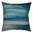 Coastal Blue Abstract 18x18 Faux Suede Throw Pillow