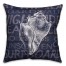 Coastal Beach Words 18x18 Faux Suede Throw Pillow