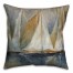 Sailboats on Water 18x18 Faux Suede Throw Pillow