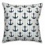 Nautical Anchors 18x18 Faux Suede Throw Pillow