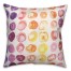 Watercolor Polka Dots 18x18 Faux Suede Throw Pillow