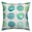 Teal Watercolor Polka Dots 18x18 Faux Suede Throw Pillow