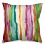 Colorful Abstract Stripes 18x18 Faux Suede Throw Pillow