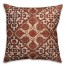 Traditional Spice Tone Tiles 18x18 Faux Suede Throw Pillow