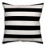 Black and White Stripes 18x18 Faux Suede Throw Pillow