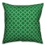 Green Celtic Pattern 18x18 Faux Suede Throw Pillow