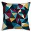 Dark Geometric Vector Pattern 18x18 Faux Suede Throw Pillow