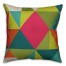 Colorful Geometric 18x18 Faux Suede Throw Pillow