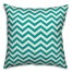 Teal Chevron 18x18 Faux Suede Throw Pillow