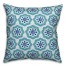 Blue Mandala 18x18 Faux Suede Throw Pillow