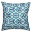 Blue Mandala 18x18 Faux Suede Throw Pillow