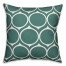Blue Circle Pattern 18x18 Faux Suede Throw Pillow