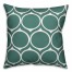 Blue Circle Pattern 18x18 Faux Suede Throw Pillow