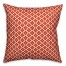Red Quatrefoil 18x18 Faux Suede Throw Pillow