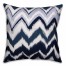 Navy Abstract Chevron 18x18 Faux Suede Throw Pillow