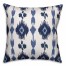 Navy Ikat 18x18 Faux Suede Pillow