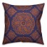 Orange Bohemian Medallion 18x18 Faux Suede Throw Pillow Back