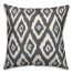 Gray Tribal Ikat 18x18 Faux Suede Throw Pillow Back