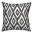 Gray Tribal Ikat 18x18 Faux Suede Throw Pillow Front