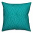 Turqoise Tribal Ikat 18x18 Faux Suede Throw Pillow Back