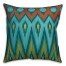Colorful Tribal 18x18 Faux Suede Throw Pillow Front
