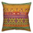 Vibrant Tribal 18x18 Faux Suede Throw Pillow Front
