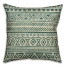 Teal Tribal 18x18 Faux Suede Throw Pillow Back