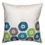 Cool Tone Geometric Floral 18x18 Faux Suede Thow Pillow Back