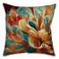 Watercolor Flower Petals 18x18 Faux Suede Throw Pillow Front