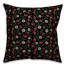 Floral Garden 18x18 Faux Suede Throw Pillow Front