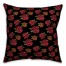 Dark Rose 18x18 Faux Suede Throw Pillow Front