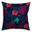 Bohemian Floral Delight 18x18 Faux Suede Throw Pillow Back
