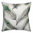 Peacock Feathers 18x18 Faux Suede Throw Pillow Back