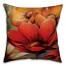 Autumnal Floral 18x18 Faux Suede Throw Pillow Back