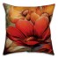 Autumnal Floral 18x18 Faux Suede Throw Pillow Front