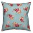 Vintage Pink Roses 18x18 Faux Suede Throw Pillow Front