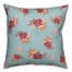 Vintage Pink Roses 18x18 Faux Suede Throw Pillow Back