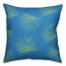 Sage Fern Leaves 18x18 Faux Suede Throw Pillow Front