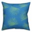Sage Fern Leaves 18x18 Faux Suede Throw Pillow Back
