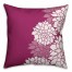 Magenta Aster Floral 18x18 Faux Suede Throw Pillow Front